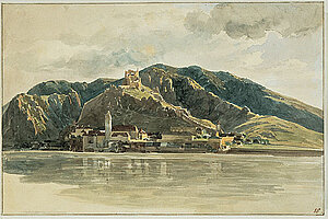 Thomas Ender, Aquarell über Bleistift, Tuschrand, Papier/Karton, um 1830
