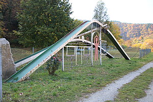 Senftenberg, Denkmal an die Große Flut, 7. August 2002