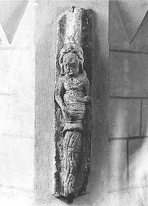 Gobelsburger Reliefs, Weibliche Halbfigur mit einem Krug Wasser (Personifikation eines Flusses?)um 1150/75