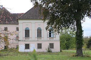 Trautmannsdorf an der Leitha, Schloss Trautmannsdorf (Batthyány), 1812-17 Neubau des Schlosses, Joseph Kornhäusel nahestehend