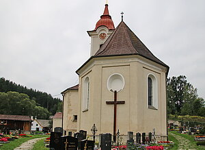 Kirchbach, Pfarrkirche hl. Michael, gotischer Bau, 1720-1725 barockisiert und erweitert