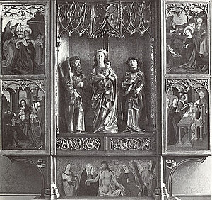 Roggendorfer Altar, Heiligenblut am Jauerling (Mannersdorf), um 1500, NÖLM