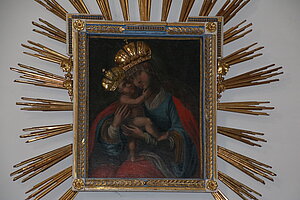 Mannersdorf, Pfarrkirche hl. Martin, Maria mit Kind, Kopie des Passauer Mariahilfbildes, 18. Jh.