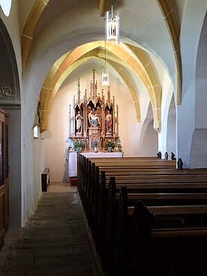 Kirchberg an der Pielach, Pfarrkirche hl. Martin, Blick in das Seitenschiff