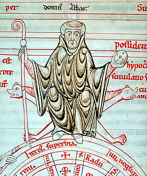 Glücksrad des schlechten Mönchs, Cod. 226 fol. 146r, 1200-1220, Stiftsbibliothek Heiligenkreuz