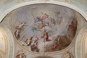Thenneberg, Filialkirche zum Leidenden Heiland in der Dornau, Freskenausstattung von Johann Wenzel Bergl und Mitarbeiter