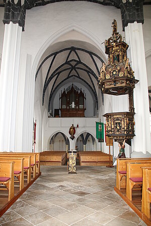 Krenstetten, Pfarr- und Wallfahrtskirche, Blick Richtung Empore