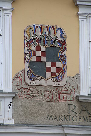 Atzenbrugg, Rarhaus, Wappen des Marktes Atzenbrugg